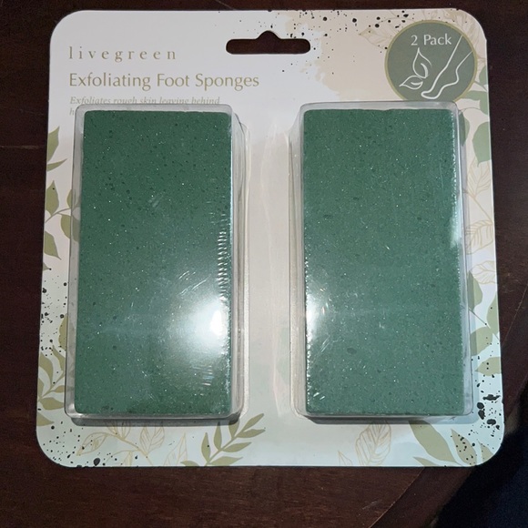 livegreen Skincare Nwt Live Green Exfoliating Foot Sponges Poshmark